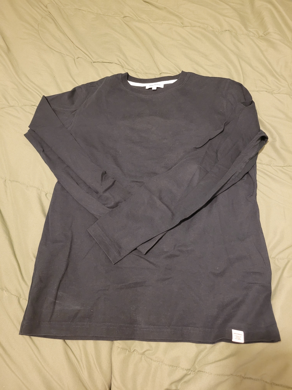 Norse Projects Black Long-Sleeve Crewneck Tee